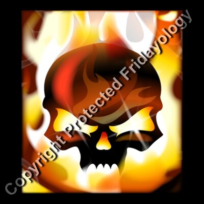 Flaming Skull